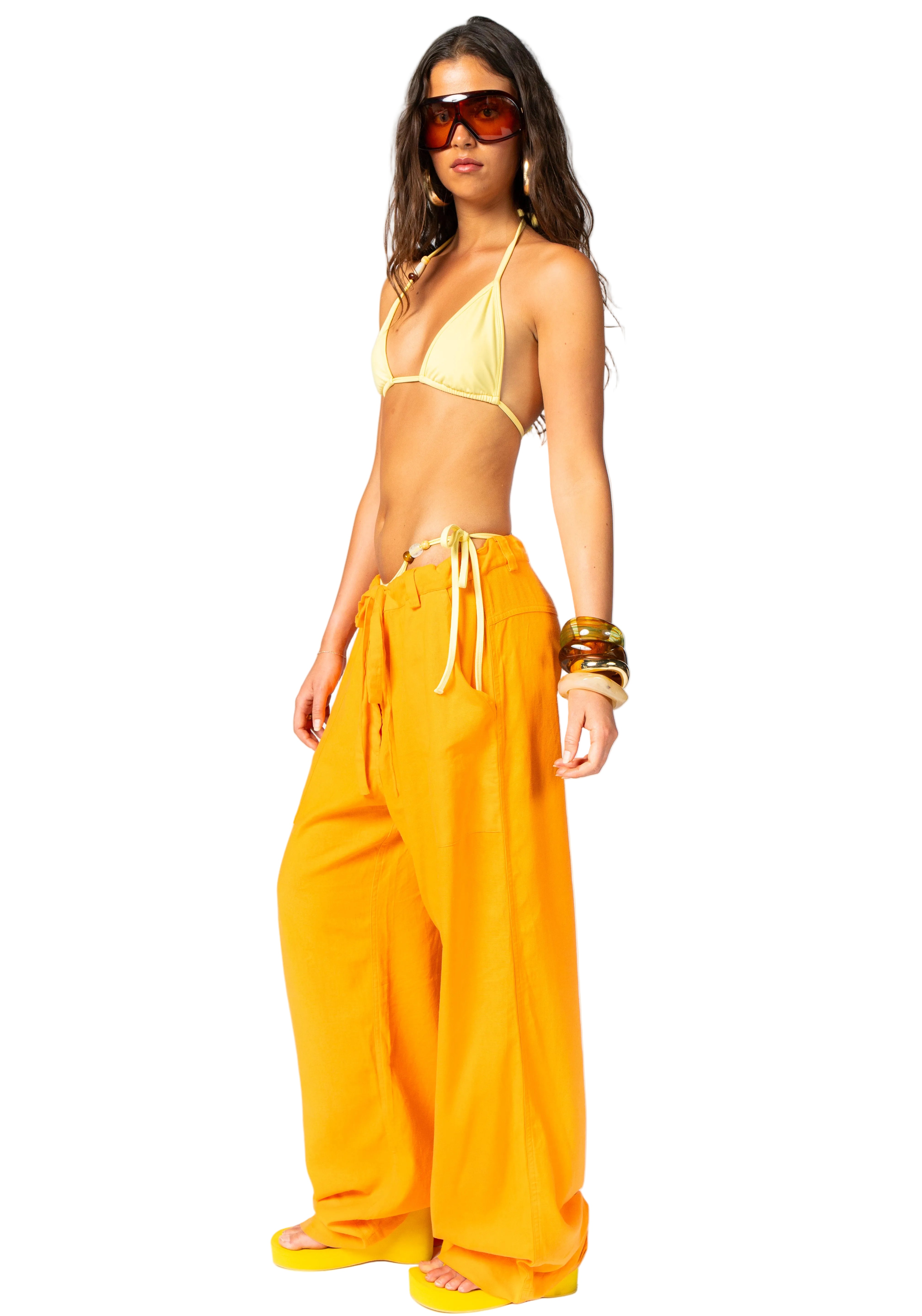 Ammos Linen Pant - Portokali