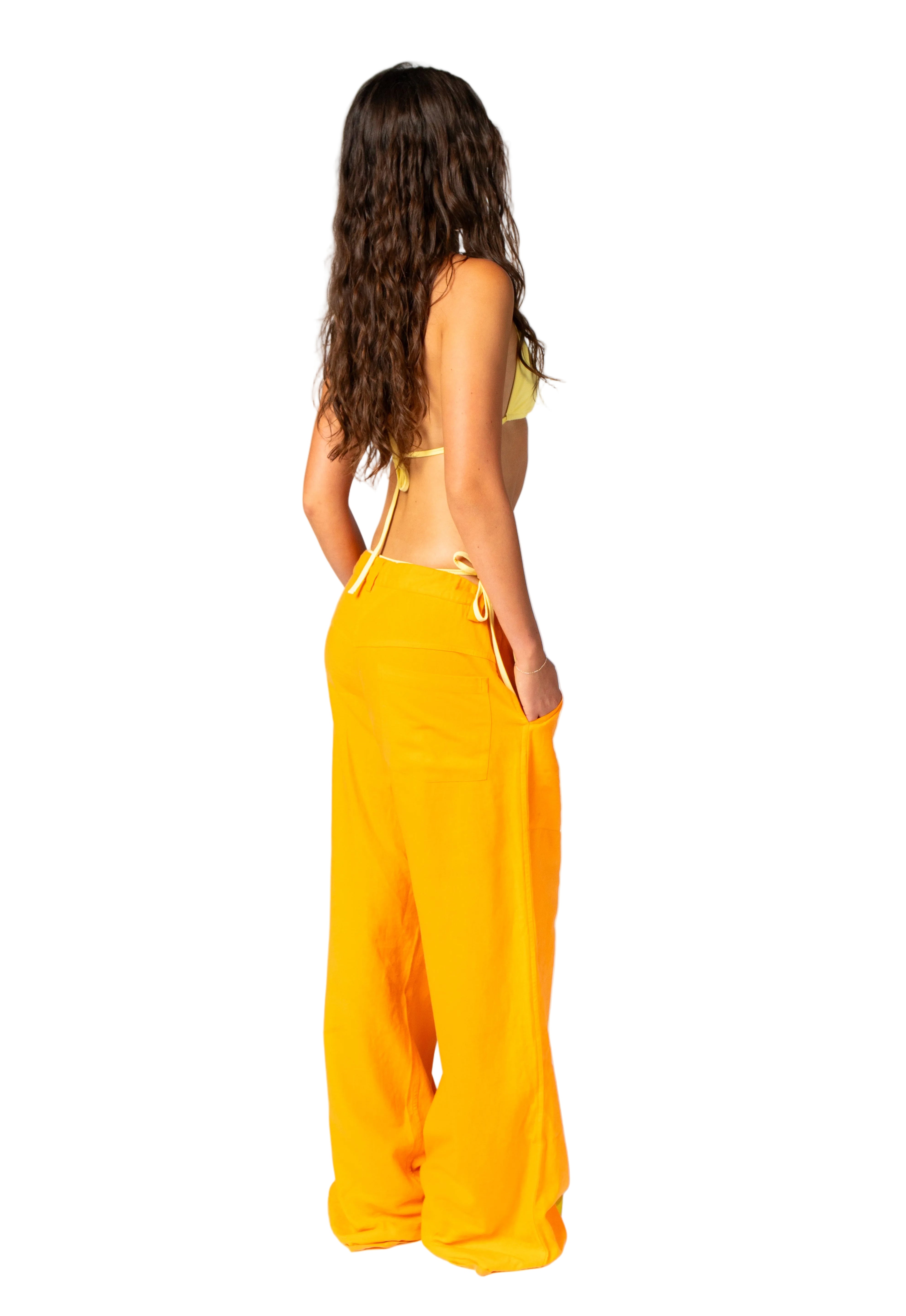 Ammos Linen Pant - Portokali