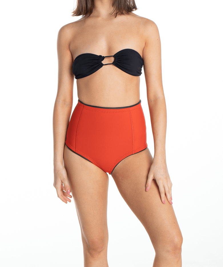 Ela Cheeky Surf Shorts - Tomato Red | Nisi Collective