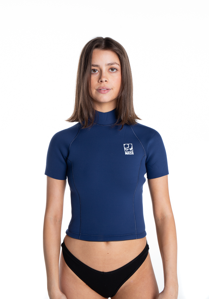 Milly Short Sleeve Surf Top - Deep Navy Blue | Nisi Collective