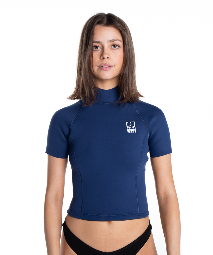 Milly Short Sleeve Surf Top - Deep Navy Blue | Nisi Collective