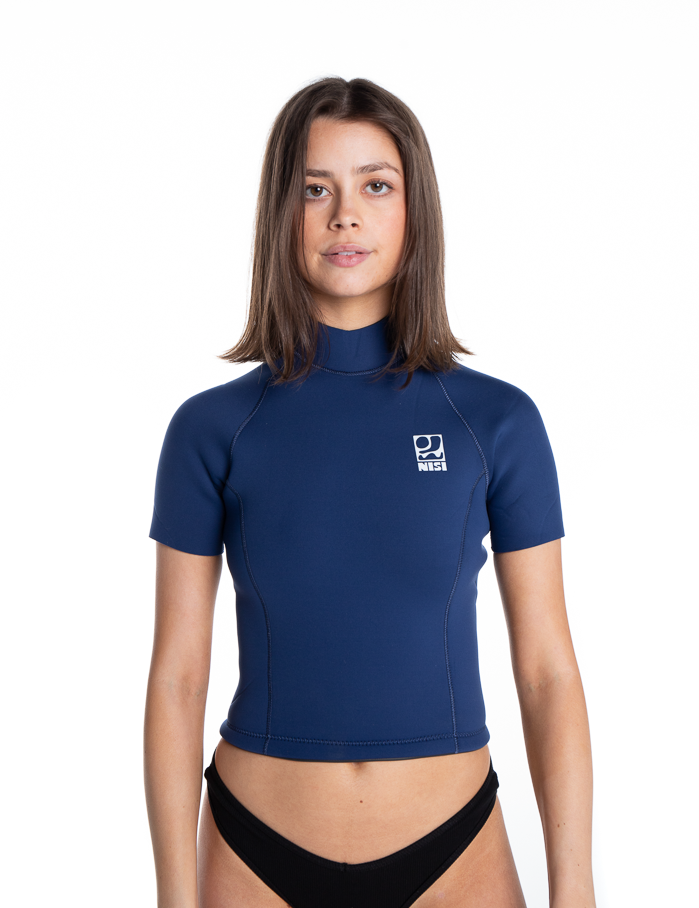 Milly Short Sleeve Surf Top - Deep Navy Blue | Nisi Collective