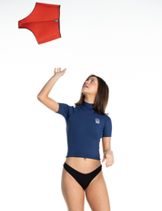 Milly Short Sleeve Surf Top - Deep Navy Blue | Nisi Collective